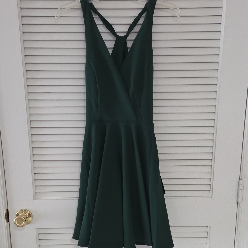 Lulu's Deep Green Dress NWT